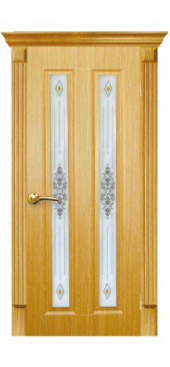 Дверь ПВХ «Екатерина II» Светлый дуб